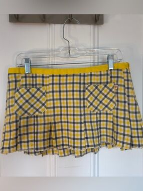 Vintage Hollister Yellow Plaid Mini Skirt 😍